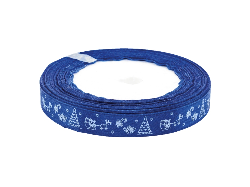 Wstążka satynowa Boże Narodzenie 12mmx22m WSX12-11 Brewis